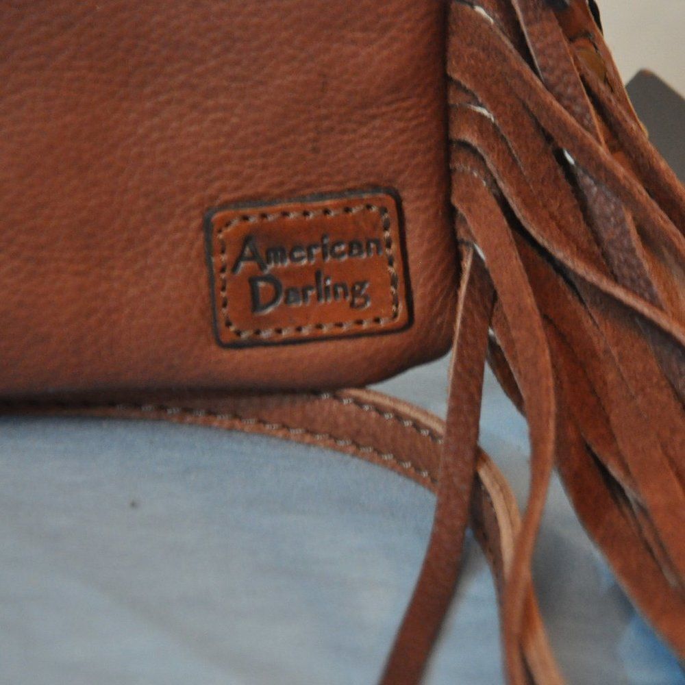 American Darling Brown and Gold Crossbody Bag - Picture 8 of 16